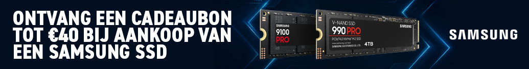 Bij aankoop van een deelnemende Samsung SSD ontvang je een Azerty-cadeaubon ter waarde van maximaal &euro;40.