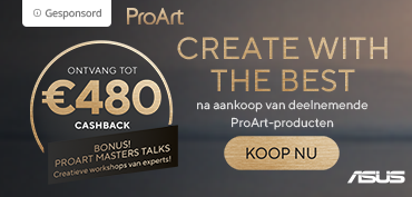 ASUS ProArt Cashback actie, ontvang tot &euro;480,- cashback