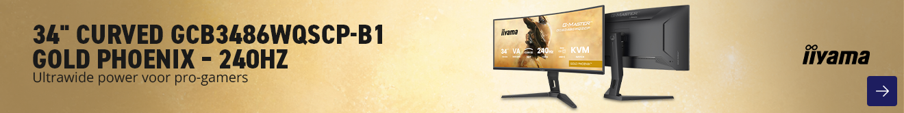 Ontdek de 34" curved GCB3486WQSCP-B1 Gold Phoenix – 240Hz