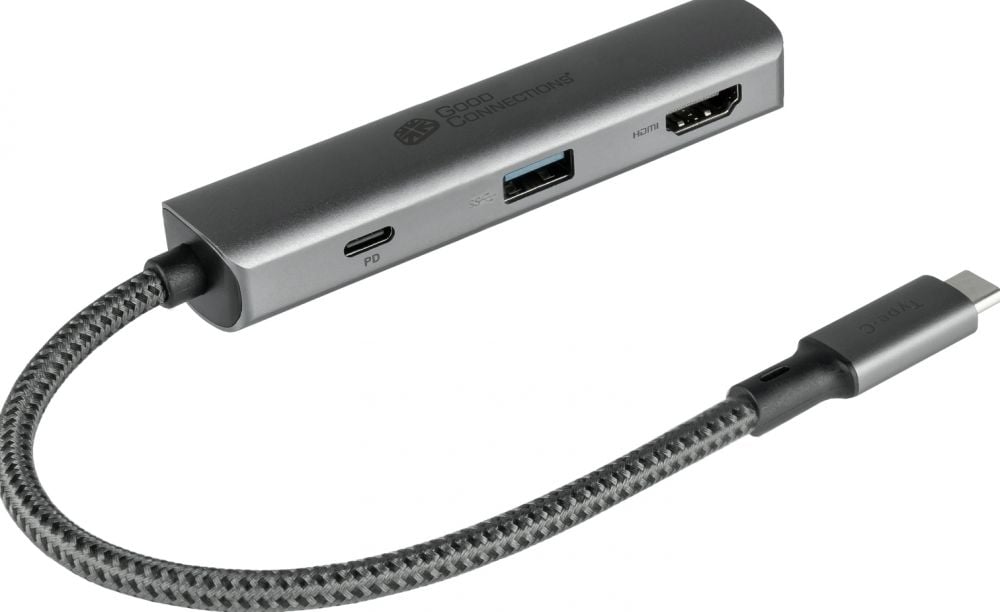 Good Connections USB-C-Hub (3-Port) antraciet