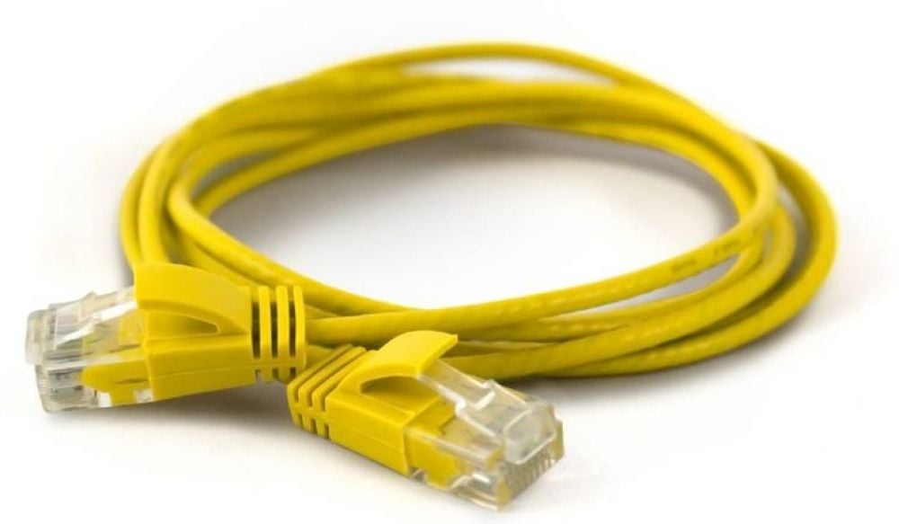 Wantec Patchkabel UTP CAT6a d=2,8mm 0,50m geel