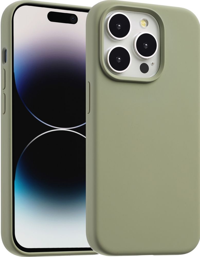 Accezz Liquid Silicone Backcover met MagSafe iPhone 14 Pro - Cooper Green