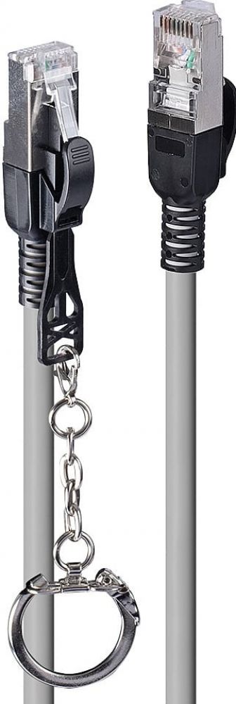 Lindy 1m Cat.6A S/FTP LSZH Network Security Cable, Grey