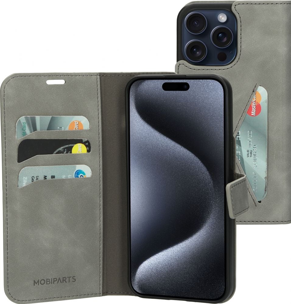 Kenmerken: Classic Wallet Case met extra opbergvak aan de achterkant Tijdloze kleur Granite Grey: gemaakt voor de moderne levensstijl. Het ontwerp