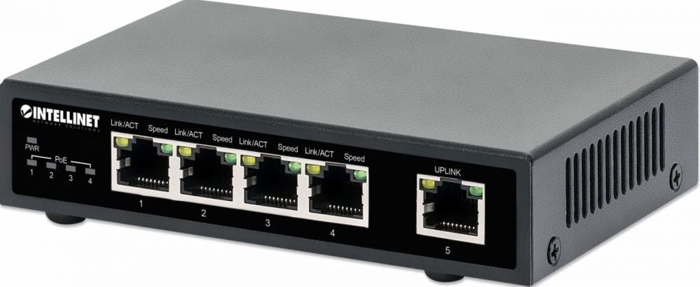 Intellinet 5-Port Gigabit PoE+ Switch 62W