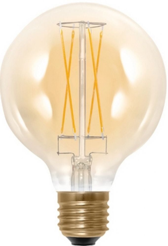 Segula LED Globe 95 goud E27 5W 1900K Dimbaar