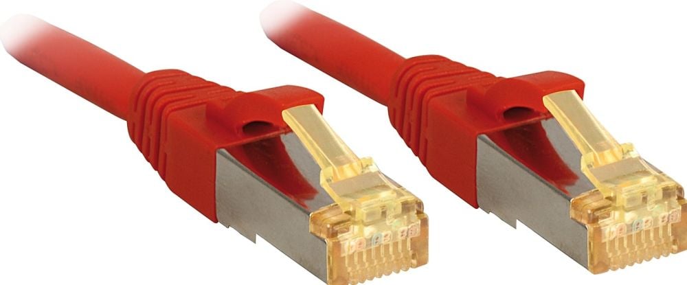 Lindy Patchkabel Cat6A S/FTP LSOH Cat7 Rohkabel rood 15m