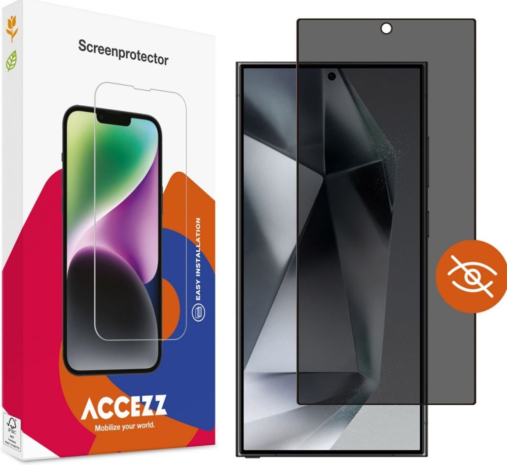 ACCEZZ Accezz Gehard Glas Privacy Screenprotector Samsung Galaxy S24 Ultra - Transparant