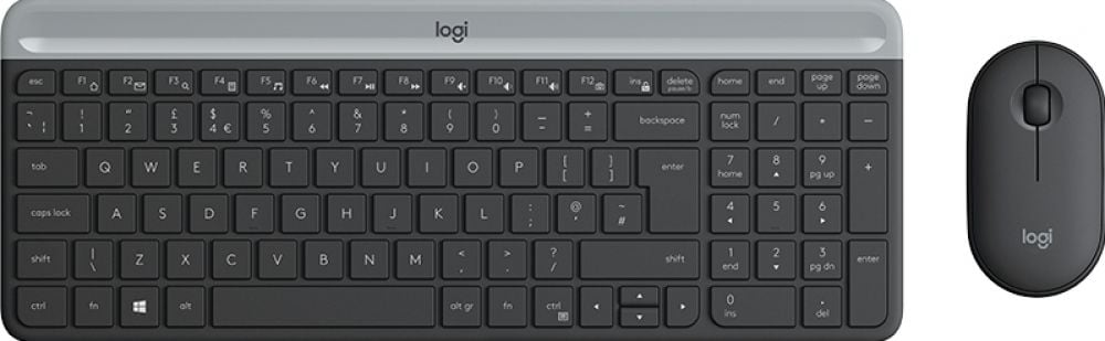 Logitech Slim Wireless Combo MK470 - Toetsenbord en muis set