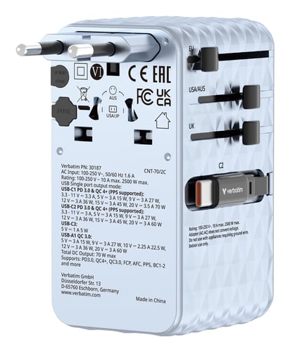 Verbatim Charge 'n' Travel - Universele Reisadapter