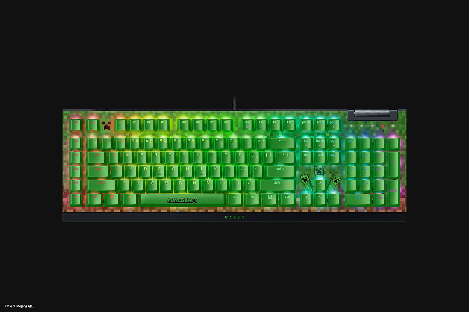 Razer BlackWidow V4 X Minecraft Edition - Toetsenbord