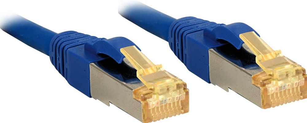 LINDY 47283 RJ45 Netwerkkabel, patchkabel CAT 6a (losse kabel CAT 7) S/FTP 10.00 m Blauw 1 stuk(s)