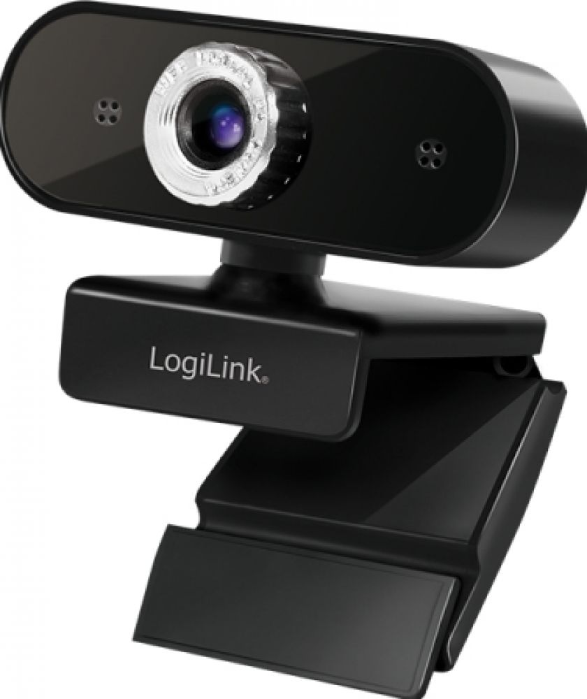 LogiLink Webcam USB 2.0, HD 1920x1080, met microfoon, zwart.