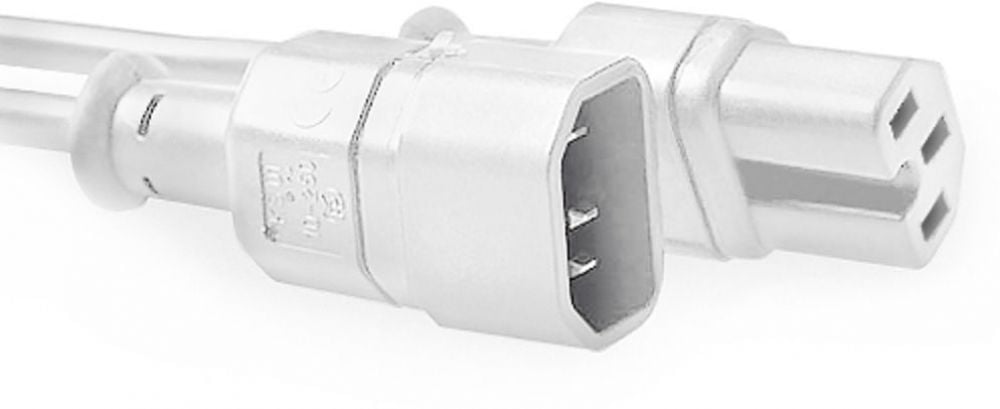 ACT Netsnoer C14 - C15 wit 2 m. 1 stk