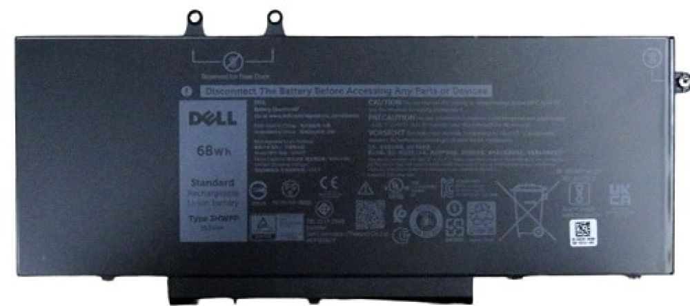 DELL Battery, 68WHR, 4 Cell, Lithium Ion