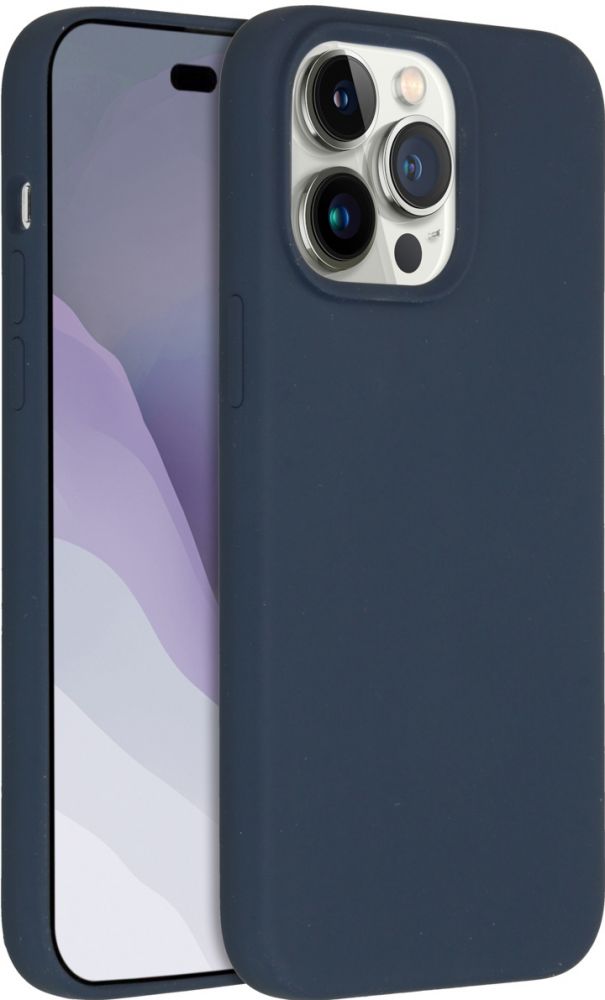 Accezz Liquid Silicone Backcover iPhone 14 Pro Max - Donkerblauw