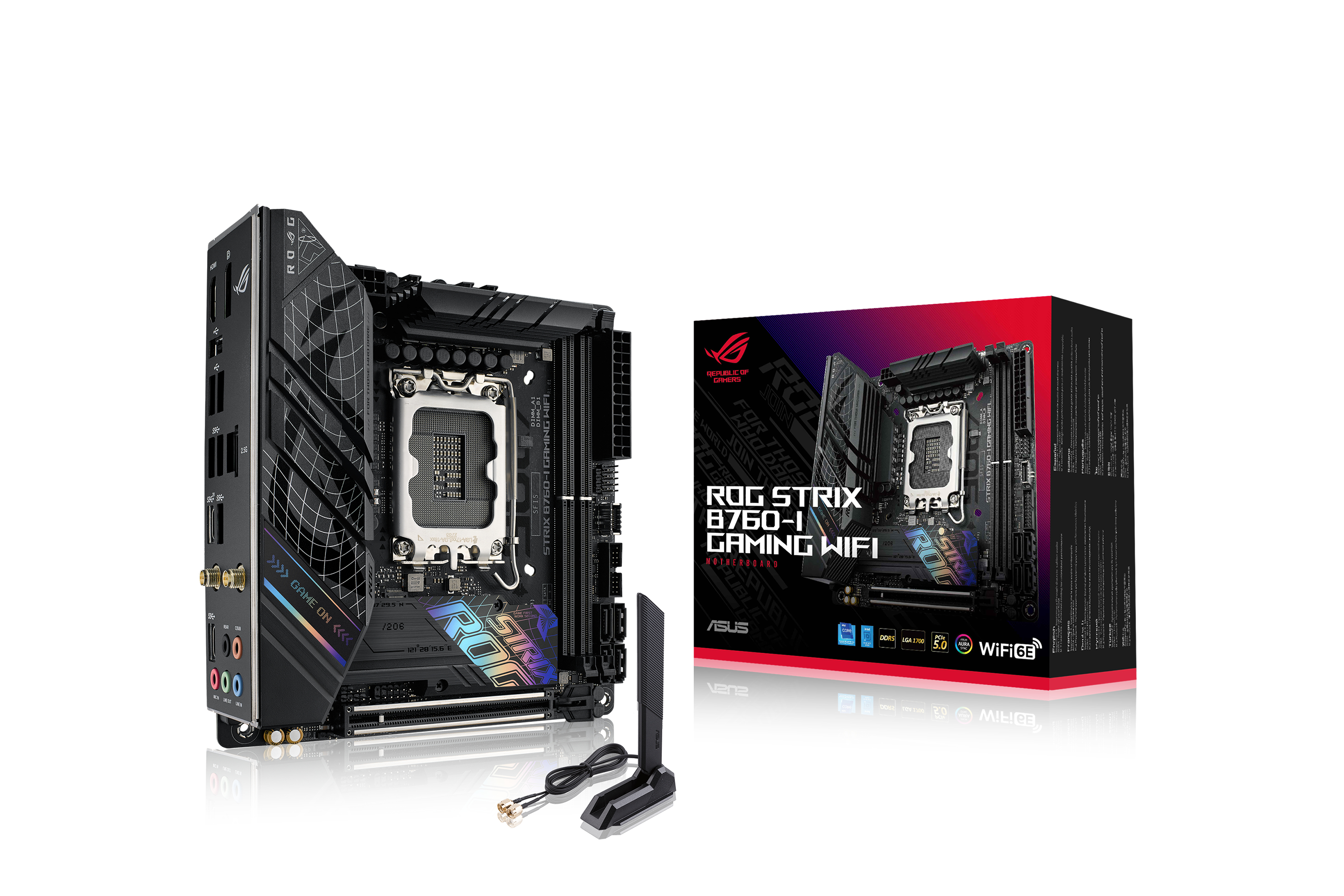 MB ASUS ROG STRIX B760-I GAMING WIFI (Intel,1700,DDR5,mITX)