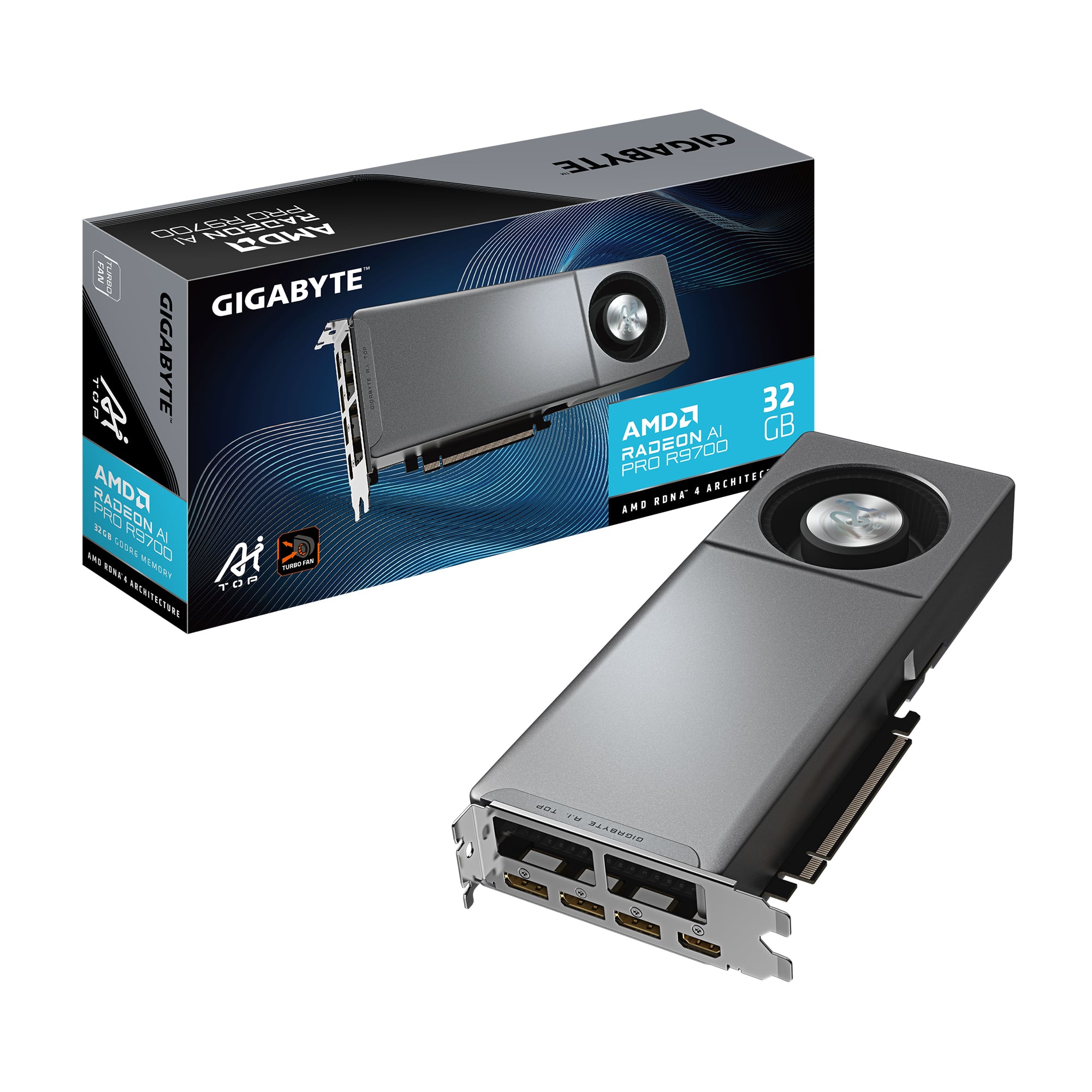 Gigabyte Radeon AI PRO R9700 AI TOP 32G - Videokaart