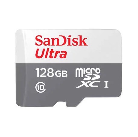 SanDisk Ultra MicroSDXC White/Gray 128GB - Flashgeheugenkaart