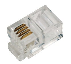 Logilink RJ10-modulaire aansluiting, 4P4C, onafgeschermd, 100 Stk.