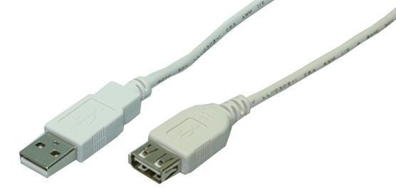 Logilink USB Kabel A -> A St/Bu 3.00m grijs