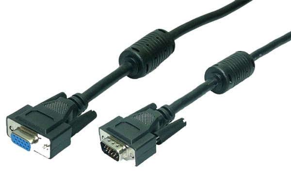 Logilink VGA Cable ST/BU black 2x Ferrit Core 3M