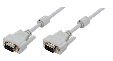 Logilink VGA Cable 2x ST grey 2x Ferrit Core 5M