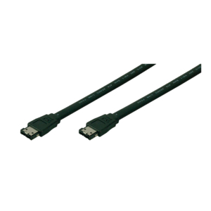 Logilink e-SATA Cable, 2x male, black, 0,75m
