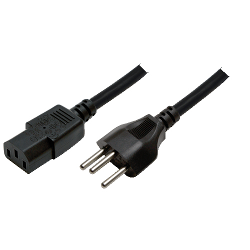 Logilink Power Cord, Swiss-C13, black, 1,80m
