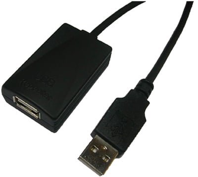 Logilink USB Kabel A -> A St/Bu 5.00m Verl. zwart