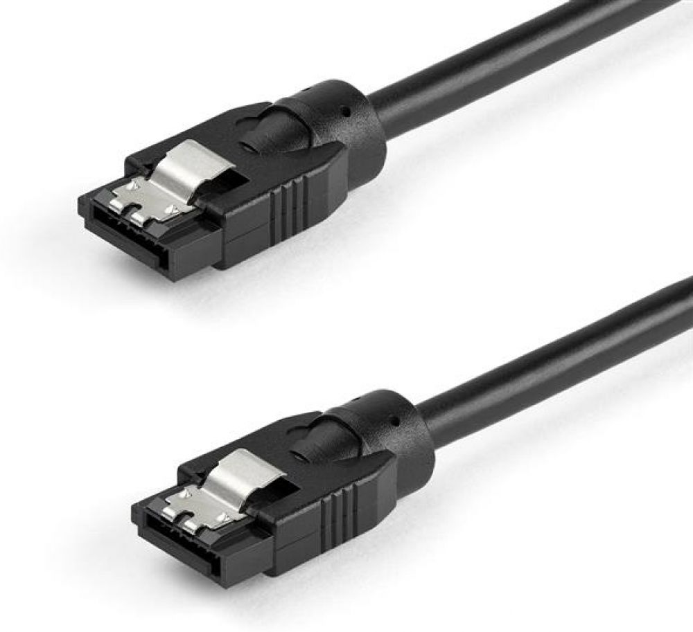 StarTech.com 0.3 m Round SATA Cable - Latching Connectors