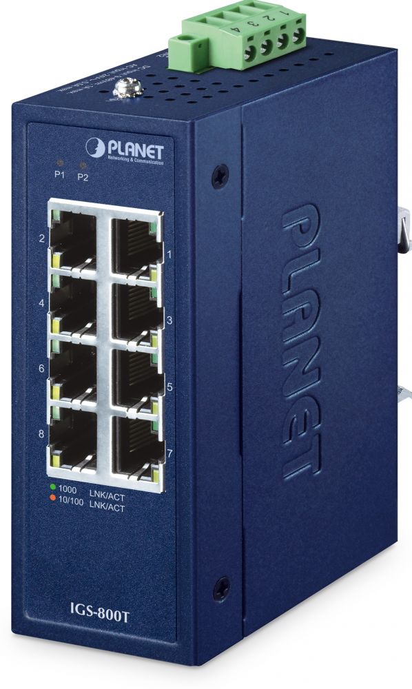 PLANET Industrial 8-Port 10/100/1000T Switch IGS-800T