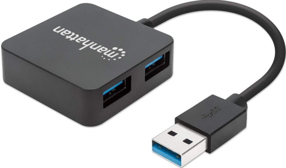 Manhattan USB-HUB 4-Port USB 3.0 zwart