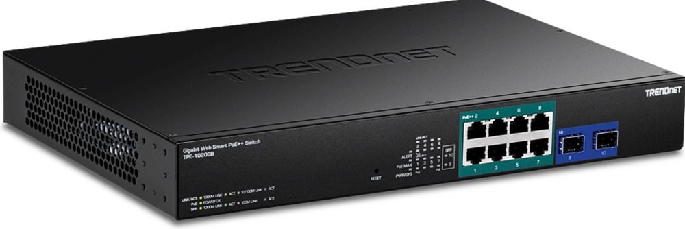 TRENDnet 10-Port Gigabit Web Smart PoE++ Switch