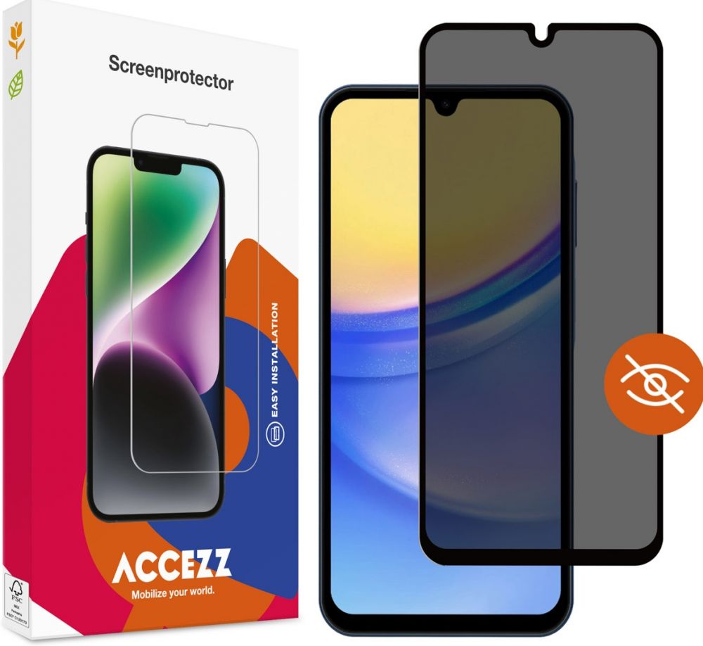 Accezz Gehard Glas Privacy Screenprotector Samsung Galaxy A15 (5G/4G)