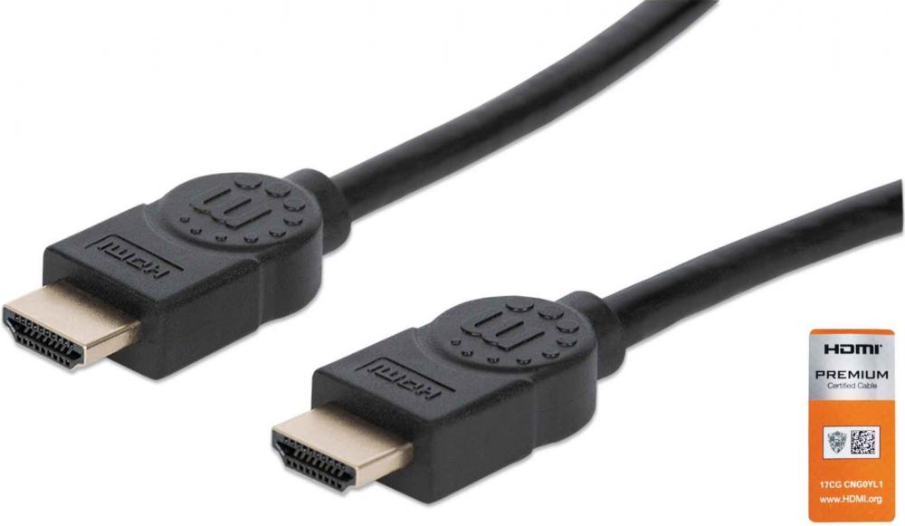 Manhattan Premium HDMI-Kabel Ethernet-kanaals 4K@60HZ 1m