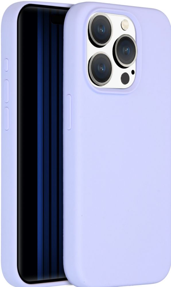 Accezz Liquid Silicone Backcover iPhone 15 Pro - Paars