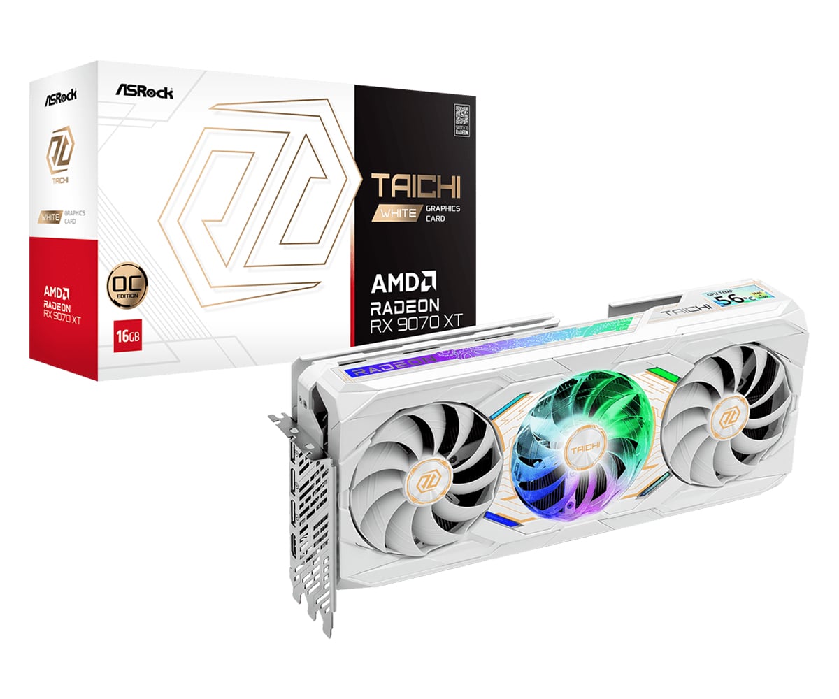 ASRock Taichi Radeon RX 9070 XT White OC - Videokaart