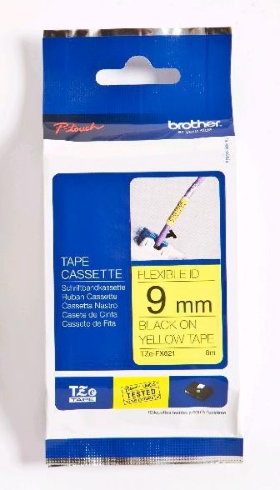 Brother TZe-FX621 - Zwart op geel