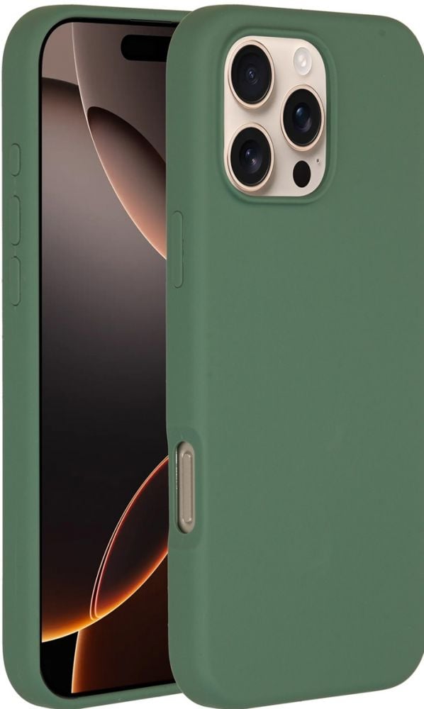 ACCEZZ Accezz Liquid Silicone Backcover met MagSafe iPhone 16 Pro Max - Donkergroen