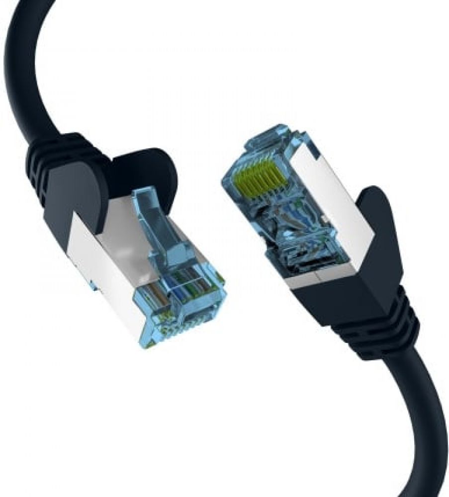 EFB RJ45 PATCHKABEL met CAT7 ROHKABEL SCHWARZ 3m