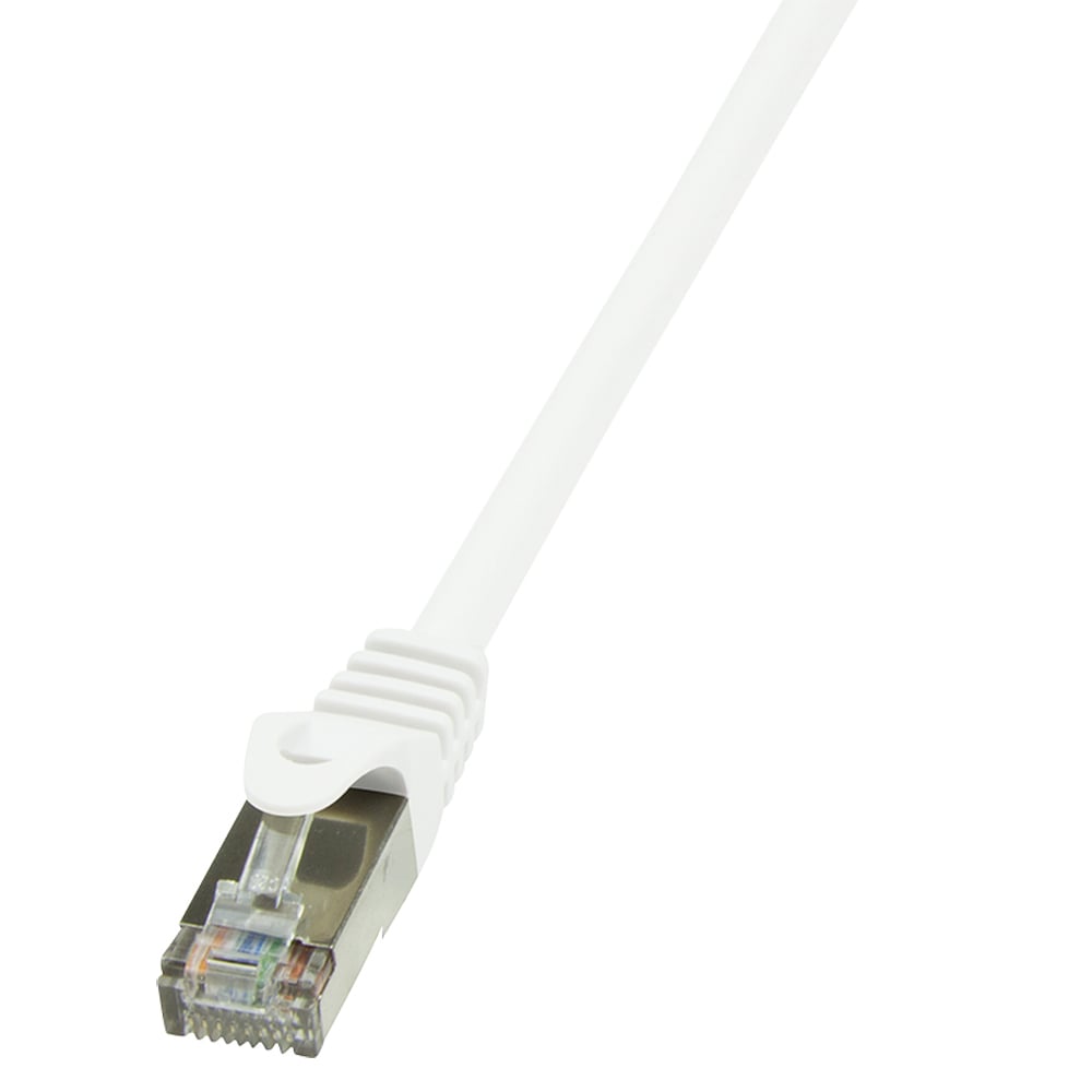LogiLink CP2071S RJ45 Netwerkkabel, patchkabel CAT 6 F/UTP 5.00 m Wit Snagless 1 stuk(s)