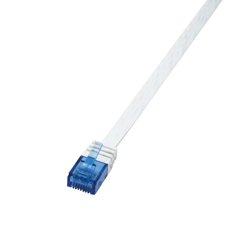 Logilink Flachpatchkabel RJ45 U/UTP Cat6 7.50m weiß