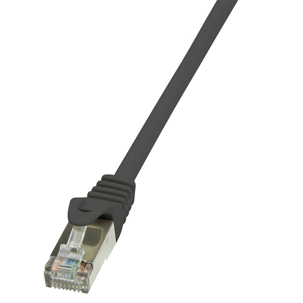 Logilink Patchkabel CAT5e F/UTP AWG26 0,25m zwart.