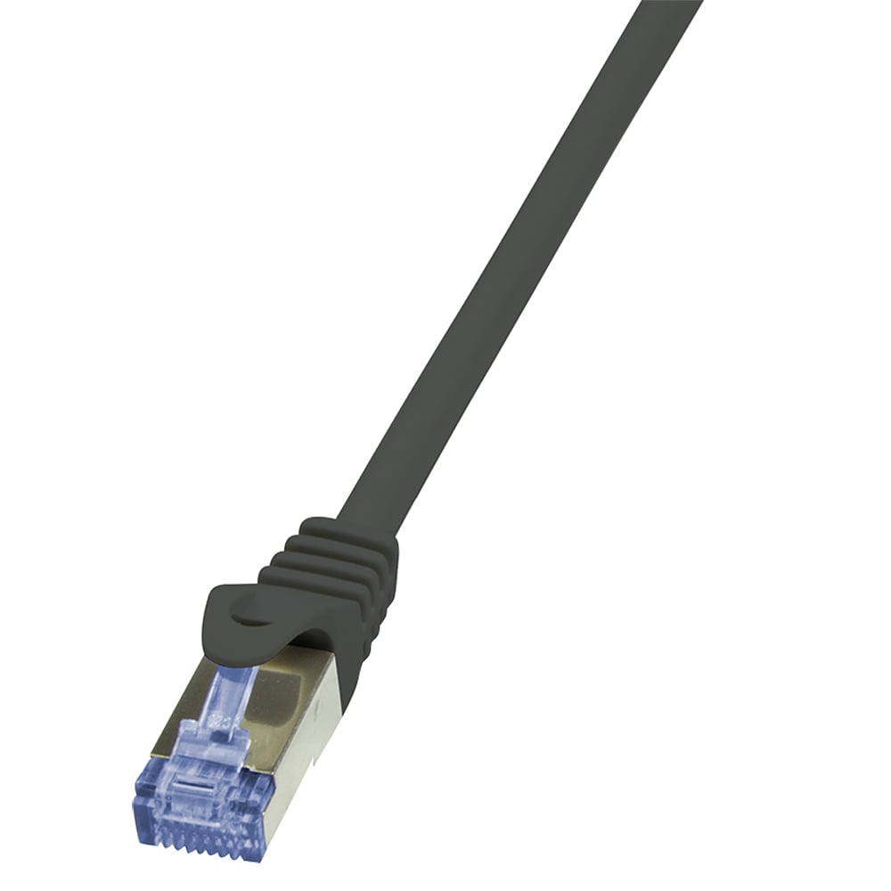 Logilink Patchkabel CAT6A S/FTP AWG26 PIMF 0,25m zwart.