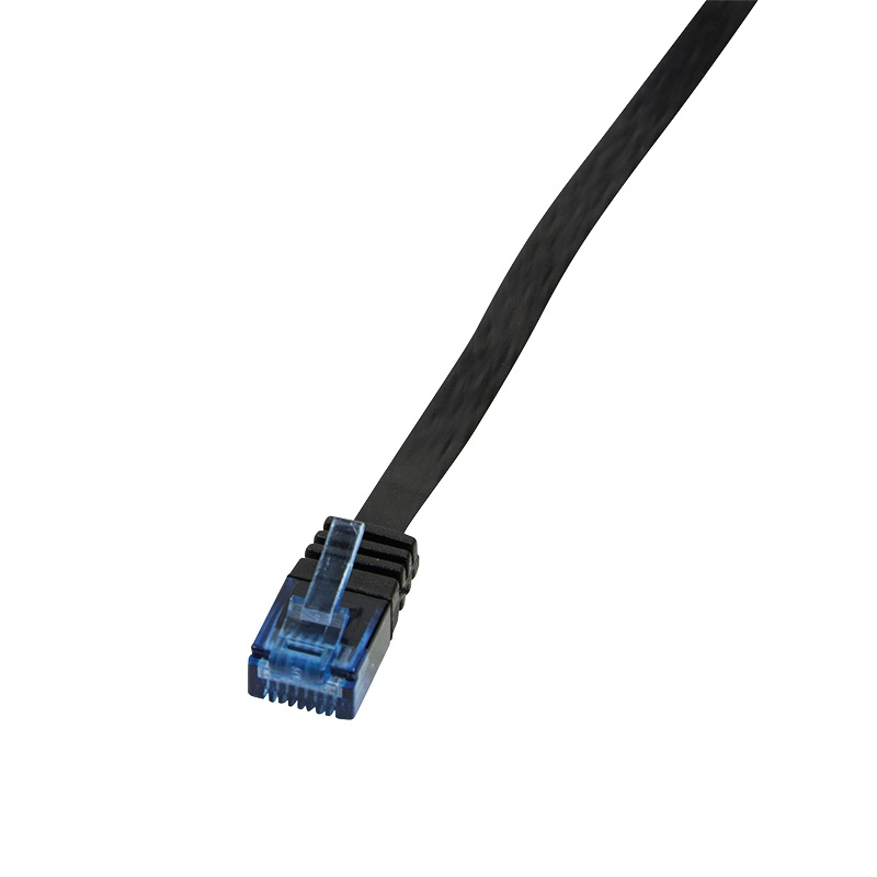 Logilink Flachpatchkabel RJ45 U/UTP Cat6 0.50m zwart