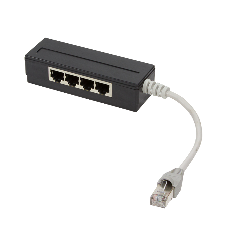 Logilink Splitter 4port RJ45, afgeschermd, met 15 cm Kabel