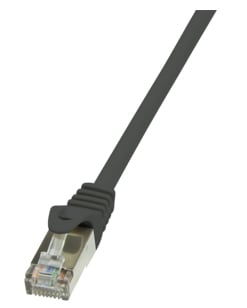 Logilink Patchkabel CAT5e F/UTP AWG26 3,00m zwart.