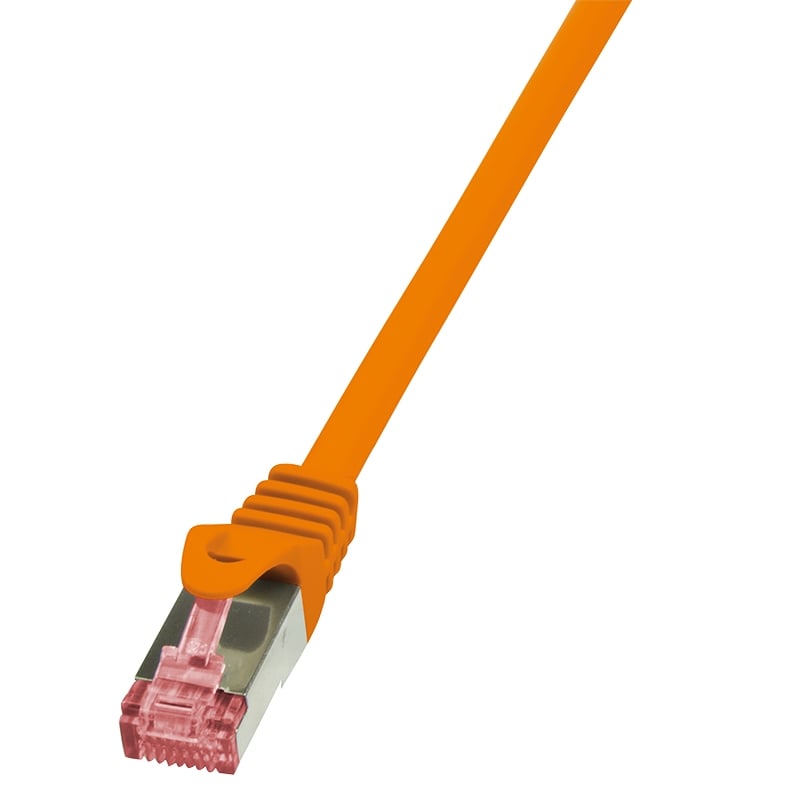 LogiLink CQ2078S RJ45 Netwerkkabel, patchkabel CAT 6 S/FTP 5.00 m Oranje Vlambestendig, Snagless 1 stuk(s)