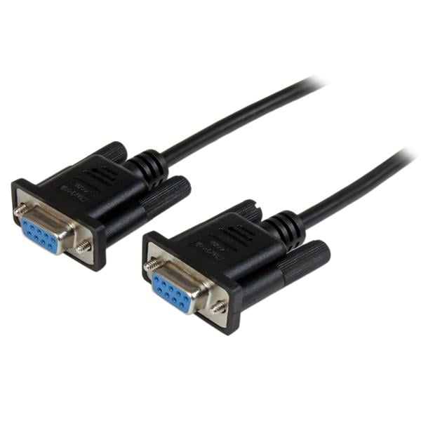 StarTech.com 2 m zwarte DB9 RS232 seriële nullmodemkabel F/F - Nulmodem-kabel
